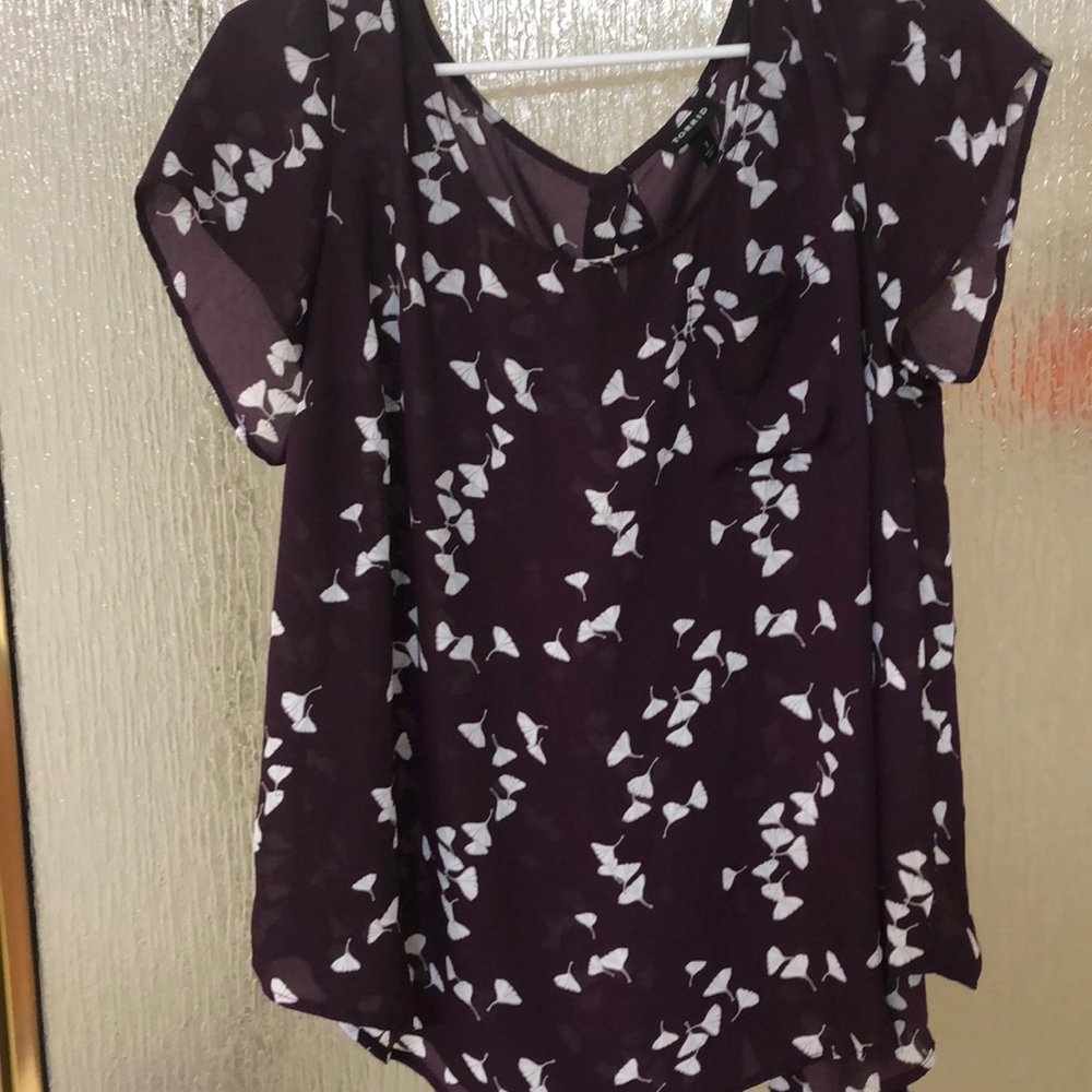 Torrid Purple Blouse Size 1 (14/16)